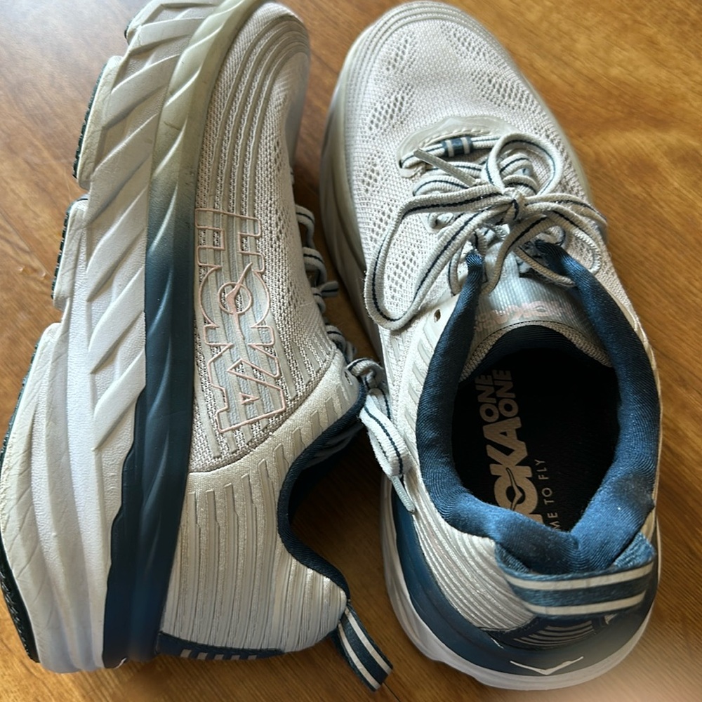 Hoka Bondi 6 Grey Lunar Rock/Nimbus Cloud Sneakers